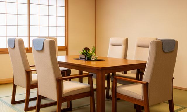 法事や高齢者の会食に使える背もたれ付き椅子席の個室